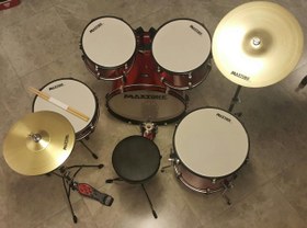 Resim Maxtone MXC-3017FBK 5 Parça Akustik Davul Seti - Siyah (Başlangıç/Orta Seviye) | 22 İnç Bas Davul, Standart Tom ve Trampet Dizilimi, Zil Paketi, Tabure ve Hardware Dahil Komple Set 