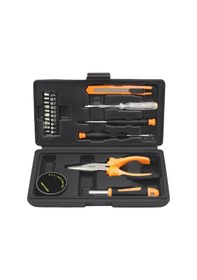 Resim Mufunye 18 Parça Alet Seti Genel Ev El Aleti Seti Erkekler Kadınlar Ev Otomobil Tamiri Plastik Alet Kutusu Saklama Kutusu Turuncu 