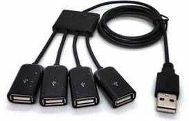 Resim Beek Ba-Usb-Hb2A-4A Usb 2.0 4 Port Kablolu Hub, 4 X Usb A Dişi, 1 X Usb A Erkek&Lt;Br&Gt;Beek Usb 2.0 Cable Hub, 4-Port 4 X Usb A/F, 1 X Usb A/M 