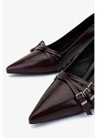 Resim Valmenti Kadın Suni Deri Bordo Stiletto Ayakkabı 1073 0510 Bn Ayk Sk25-26 Bordo Dr Bordo 