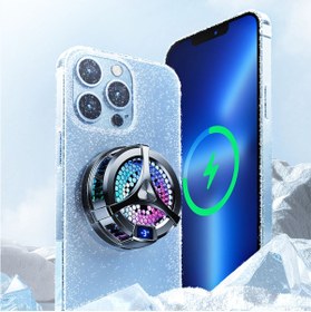 Resim porodo Mobil Gaming Soğutucu MagSafe Uyumlu 15W Kablosuz Şarj 4500 RPM 