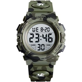 Resim Cockpıt Ck-5548gn Kamuflaj Silikon Kordon Dijital Erkek Kol Saati 