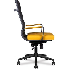 Resim Uzay Ofis Milan Müdür Koltuğu - Antrasit-Sarı 