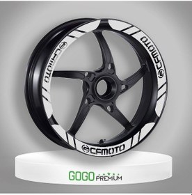 Resim Cf Moto Uyumlu Beyaz 1 Set Jant Şeridi 