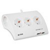 Resim S-Link SPG9-5-15 Akım Koruma ve 2 Adet 2.1 A USB Şarj Soketli Beşli Masaüstü Grup Priz 