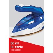 Resim Evia Holiday Seramik Tabanlı Etkili Şok Buharlı Katlanabilir Dikey Ütüleme Özellikli Seyahat Ütüsü 