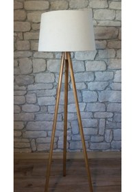 Resim Lambada 3 Ayakl Iahşap Lambader,Abajur,Köşe Lambası 