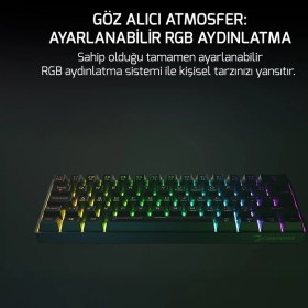 Resim Gamepower Lyra Rgb 60M 62TUŞ Siyah Mekanik Kablolu Red Switch Klavye - 3 Yıl Garantili 