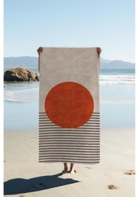 Resim Dijital Baskı Plaj Deniz Havlusu Soyut Desenli Peştamal Hvl0154 Renkli 