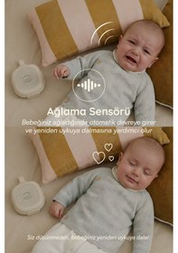 Resim Plus 33 Sesli Ağlama Sensörlü Beyaz Gürültü Cihazı Bebek Uyku Arkadaşı Ayıcık Bej 
