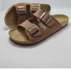 Resim Mantar Taban Arızona Leolı Model Çift Tokalı Ortopedik Terlik Taba Tarçın 