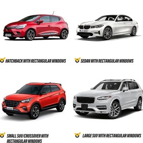 Resim Figiza Araba Ön-Arka Yan Cam Güneşlik Uv Önleyici Araç Bebek Emzirme Perdesi Araç Sineklik Perde 4 Parça 