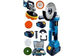 Resim Dozzer 256 Vf Bakır Sargılı Kömürsüz Motor Devir Ayarlı 2 Akülü Spiral Taşlama ve Polisaj Makinesi 