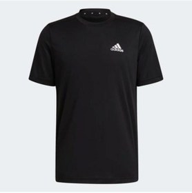 Resim Adidas Aeroready Design To Move Sport Erkek Siyah Bisiklet Yaka Tişört 
