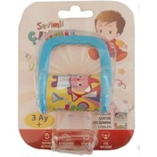 Resim Sevimli Çıngıl Bebek Diş Kaşıyıcı Çıngırak Mavi Renk Mavi 