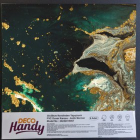 Resim DecoHandy Pvc Yapışkanlı Yer Karosu 30x30cm 4'Lü Paket - Green Edition 0,36m2 
