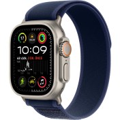 Resim Apple Watch Ultra 2 GPS + Cellular, 49 mm Natürel Titanyum Kasa ve Mavi Trail Loop - M/L 