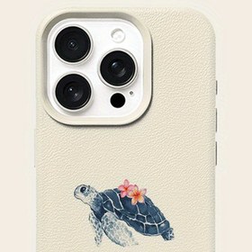 Resim Çiçekli Deniz Kaplumbağası Suluboya Deseni iPhone 16 PRO MAX/14/16 PLUS/15/13 Pro/12/11 İş Anti-Düşme Koruyucu Kılıf Yüksek Estetik 