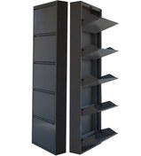 Resim mobilyapratik 5'li Metal Ayakkabılık - Antrasit 