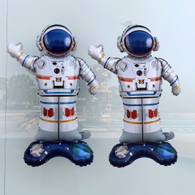 Resim 2 adet, alüminyum folyo balon, 88.9 cm, ayakta duran astronot, harika tatil hediyesi, tatil etkinliği dekorasyonu, okul, ofis, mobilya yerleştirme 