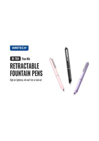 Resim Wrıtech W-784 Basmalı Dolma Kalem Beyaz Gövde - Blister Ahşap 