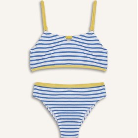 Resim Defacto Kız Çocuk Çizgili Bikini Takımı E5131a825hsbe194 Mavi 