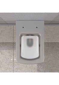 Resim Lucco Loop Asma Klozet İçi Beyaz Dışı Platin 