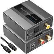 Resim Gorgeous Optik Kablo Ses Dijital Toslink ve Koaksiyel Ses Adaptörü ile Analogdan Dijitale Ses Dönüştürücü Rca'dan Optik'e (Yurt Dışından) 