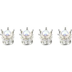 Resim Xiyu Shop Taç 6 Tarzı Et 3 Renk Taç Tarzı Oto Tekerlek Kök Hava Valfi Toz Kapakları Araba Lastiği Hava Valfi Kök Kapakları Araba Motosiklet Için Evrensel (Yurt Dışından) 