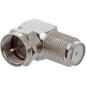 Resim F Konnektör L Fiş 90 Derece Çevirici Anten Kablosu için 