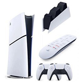 Resim Sony Playstation 5 Slim Dijital - 2. Dualsense Ps5 Kol - Şarj İstasyonu - Medya Kumandası Oyun Konsolu (İthalatçı Garantili) 