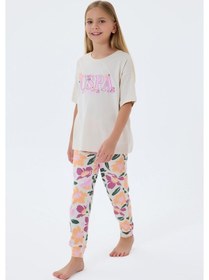 Resim U.s. Polo Assn. Kız Çocuk Beyaz Pijama Takım Beyaz 