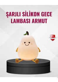 Resim Armut Gece Lambası Usb Şarjlı Ayarlanabilir Semeglbl - 52 Led Işık Beyaz 