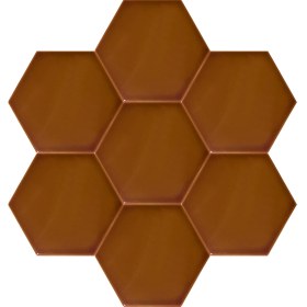 Resim Can Seramik - 15*17 Cm. Karamel Altıgen Çini Karo (5 Li 1 Paket) 