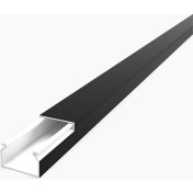 Resim 25X16 Kablo Kanalı Sidem 2 Boy Siyah 4 Metre, Dayanıklı ve Pratik Kablo Düzenleme Çözümü 