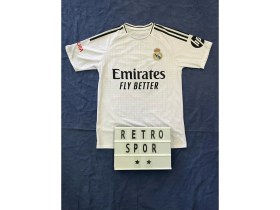 Resim Kylian Mbappe Kısa Kol Beyaz Renk Iç Saha Real Madrid Forma / Mbappe 9 Numara 