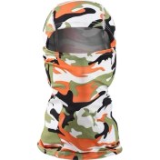 Resim Selamm Açık Hızlı Kuru Buz Ipek Balaclava Yüz Kapak Güneş Koruma Elastik Boyun Gaiter Eşarp - Kamuflaj Turuncu (Yurt Dışından) 