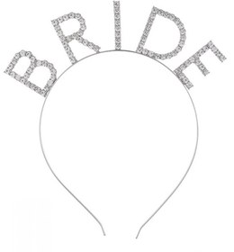 Resim NessiWorld Mega Boy Kristal Taşlı Gümüş Bride Taç Gelin Tacı 20X21 cm 
