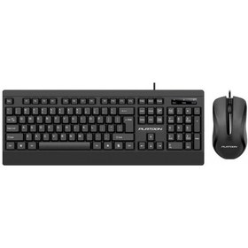 Resim Platoon Pl-358 Business Türkçe Siyah Q Kablolu Klavye Ve Mouse Set Optik 