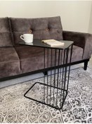 Resim MERZANA Elegant Yan Sehpa, Metal C Sehpa 