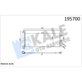 Resim Klima Kondenseri Lınea 1.3 Jtd 628x305x12 1 Sıra Alb Sistem 51785227 1785227 