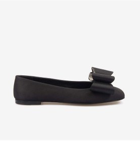 Resim Mocassini Saten Kadın Babet 6084-42 Siyah Saten 