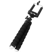 Resim Springsun Esnek Ayarlanabilir Bacaklı Octopus Tripod + Telefon Tutucu, 1/4 İnç Vida İle Kameralar İçin, Siyah Taşınabilir Ve Hafif 