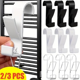 Resim 2/3/6 adet Banyo Askı Klipsi Isıtmalı Havlu Radyatör Rayı saç tokası Tutucu, Çok Fonksiyonlu Kurutma Rafı Kancası Havlu Giysi Depolama Askısı 