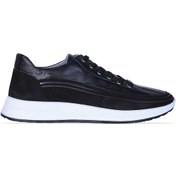 Resim Dropland 9141 Siyah Nubuk Deri Erkek Sneaker Ayakkabı Siyah 