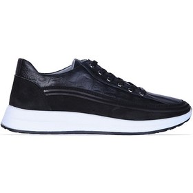 Resim Dropland 9141 Siyah Nubuk Deri Erkek Sneaker Ayakkabı Siyah 