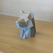 Resim Cloudstore 3d Baskılı Komik Kurt Kafalı 50mm Çekici Top Başlığı Yaratıcı Desen 