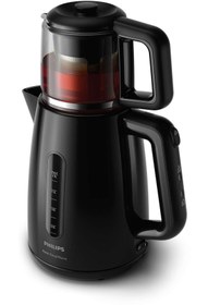 Resim Philips Essential Series Collection 1700 W Cam Demlikli Çay Makinesi, Siyah 