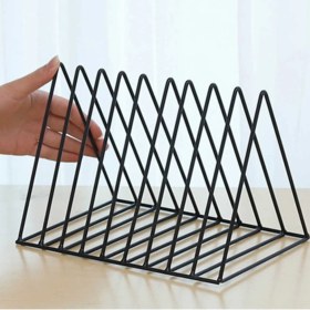 Resim Wess Dizayn Masa Üstü Metal Büyük Dergilik, Plaklık, 9 ‘lu Izgara Raf WD-43B 