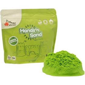 Resim Playever Hands'n Sand Doğal Kinetik Oyun Kumu 500gr - Yeşil YEŞİL 